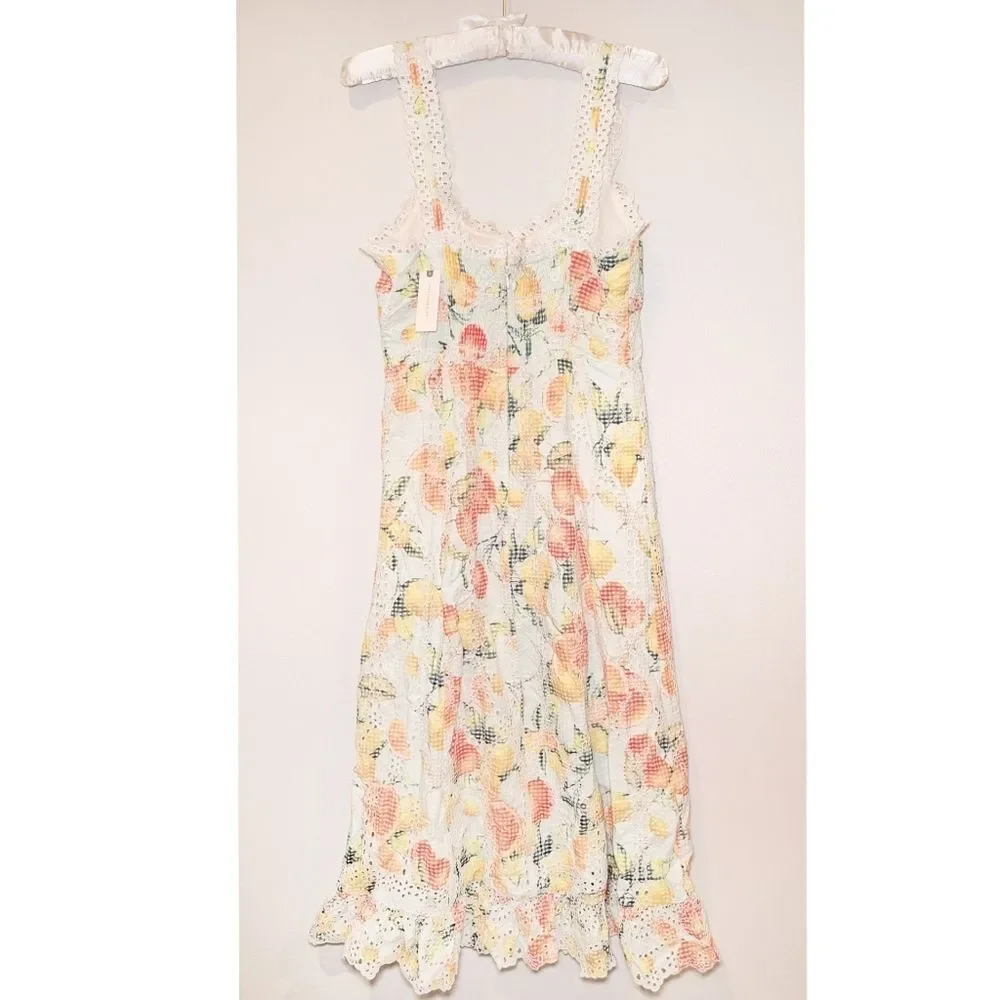 NWT By Anthropologie Ruffled Eyelet Dress - Picture 10 of 16